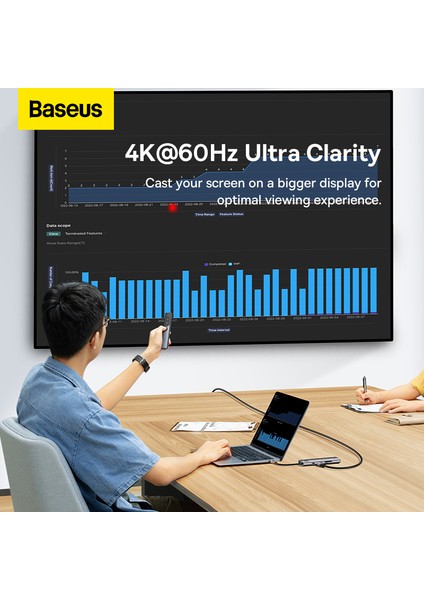 4 In 1 HDMI 2usb Baseus USB Tip C Hub USB C - HDMI Uyumlu RJ45 Sd Okuyucu Pd 100 W Şarj Cihazı USB 3.0 Hub MacBook Pro Dock Istasyonu Splitter (Yurt Dışından)