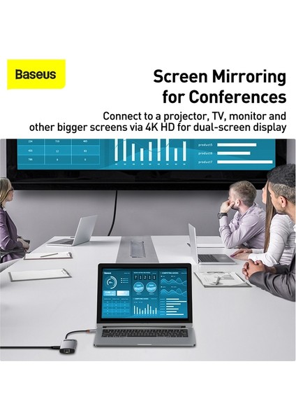 4 In 1 HDMI 2usb Baseus USB Tip C Hub USB C - HDMI Uyumlu RJ45 Sd Okuyucu Pd 100 W Şarj Cihazı USB 3.0 Hub MacBook Pro Dock Istasyonu Splitter (Yurt Dışından)