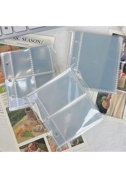 20 Yaprak 1 Inç 1/3 Inç Gevşek Yapraklı Albüm Çantası 3 Delik Şeffaf Yıldız Takip Küçük Kart Dıy Fotoğraf Albümü Kart Kitap Saklama Çantası Gevşek Yapraklı Çanta (Yurt Dışından)