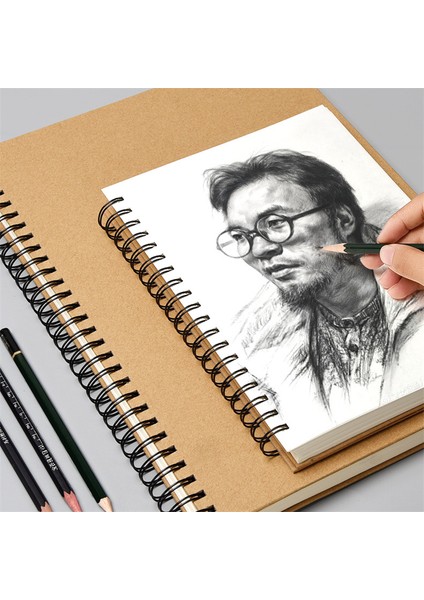 A5 Kraft Izgara A4/a5/b5/b6 Retro Spiral Bobin Eskiz Defteri Kraft Kağıt Defter Kroki Boyama Günlüğü Not Defteri Kitaplar Okul Kırtasiye Malzemeleri (Yurt Dışından) fiyatları
