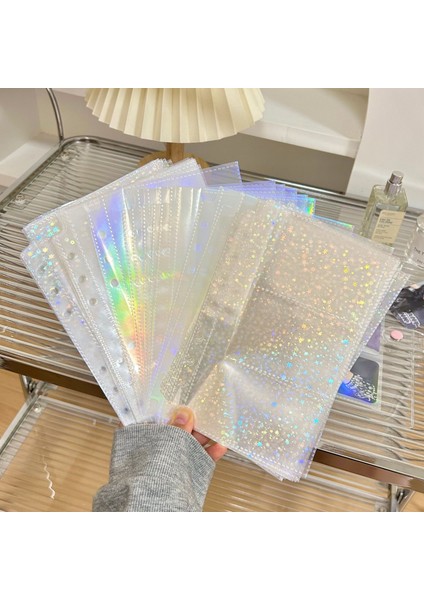 3 Kuşak A6 A6 Geniş Şeffaf Pvc Gevşek Yapraklı Kılıf Ekle Renkli Klip Gevşek Yapraklı Kitap 3 "6" Kükarbon Küçük Kart Kartpostal Depolama Kırtasiye (Yurt Dışından)