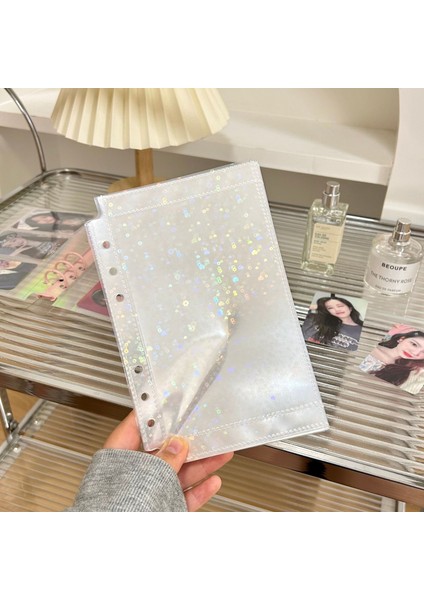 3 Kuşak A6 A6 Geniş Şeffaf Pvc Gevşek Yapraklı Kılıf Ekle Renkli Klip Gevşek Yapraklı Kitap 3 "6" Kükarbon Küçük Kart Kartpostal Depolama Kırtasiye (Yurt Dışından)