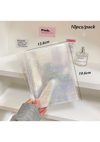 10 Adet Mınkys A5 10 Adet/paket A5 Kpop Fotoğraflı Bağlayıcı Kollu Idol Fotoğraf Kart Tutucu Fotoğraf Kartları Albümü Saklama Çantası (Yurt Dışından)