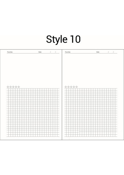 STYLE10 A6 A5 A6 Gevşek Yaprak Defter Dolum Spiral Ciltleyici Iç Sayfa Günlüğü Haftalık Aylık Planlayıcı Yapılacaklar Listesi Çizgi Nokta Izgara Iç Kağıt (Yurt Dışından)