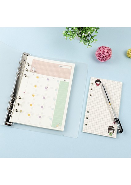 Günlük A5 45 Sayfa A5 A6 Gevşek Yaprak Defter Kağıdı Dolum Spiral Ciltleme Dizini Iç Sayfa Günlük Aylık Haftalık Ajanda (Yurt Dışından) fırsatları