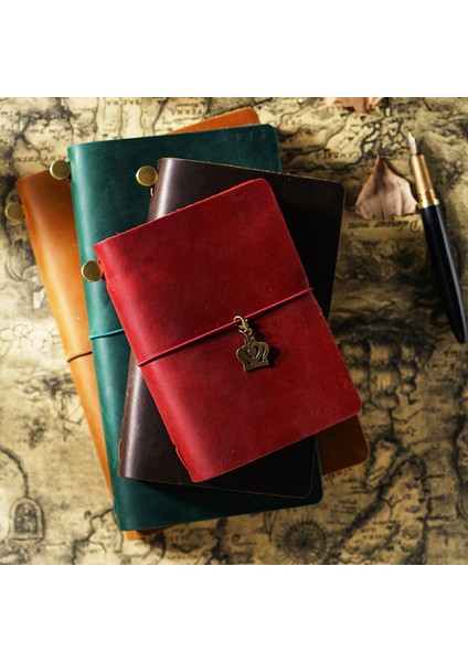 Mor Pasaport 13.5X10.5 cm 100% Hakiki Deri Defter El Yapımı Vintage Inek Derisi Günlüğü Pasaport Boyutu Tn Seyahat Not Defteri Kapağı Dergisi Eskiz Defteri Planlayıcısı (Yurt Dışından)