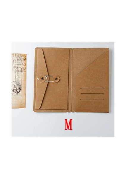 Taşınabilir 165X95MM Vintage Kraft Seyahat Dizüstü Kartları Saklama Çantası (Yurt Dışından)