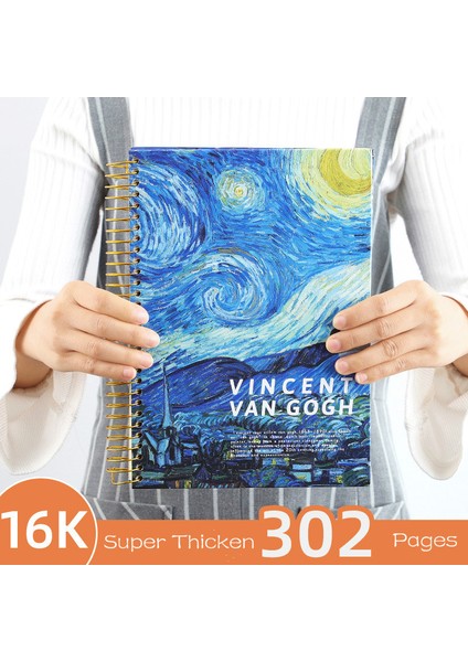 Orchard B5 Van Gogh Boyama 302 Sayfa B5 Süper Kalınlaşmak Dizüstü Dergisi Gevşek Yaprak Bobin Dergisi Gündem Kırtasiye Not Defteri (Yurt Dışından) fiyatları