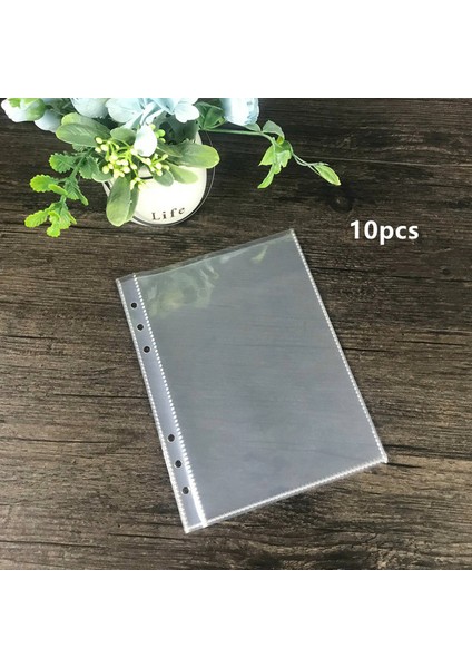 10 Adet A5 10 Adet A5 Lazer Şeffaf Dosya Tutucu Dizüstü 6 Delik Gevşek Yaprak Dıy Belge Çantası Bağlayıcı Halkaları Pvc Depolama Bağlama Klasörü (Yurt Dışından)