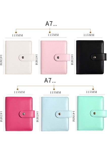 2 Etiket A7 Hediyeler A7 Pu Deri Bütçe Bağlayıcı Dizüstü Nakit Zarflar Sistemi Seti ile Set, Para Bütçe Tasarrufu Fatura Organizatör Için Bağlayıcı Cepler ile (Yurt Dışından)