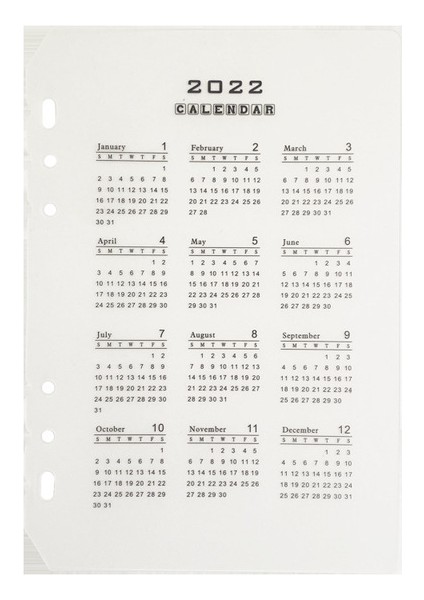 2022 A5 2023 40 Sayfa Kawaii A5 A6 Gevşek Yaprak Defter Kağıdı Dolum Spiral Bağlayıcı Dizin Iç Sayfalarnokta Izgara Çizgi Planlayıcısı Gündem (Yurt Dışından)