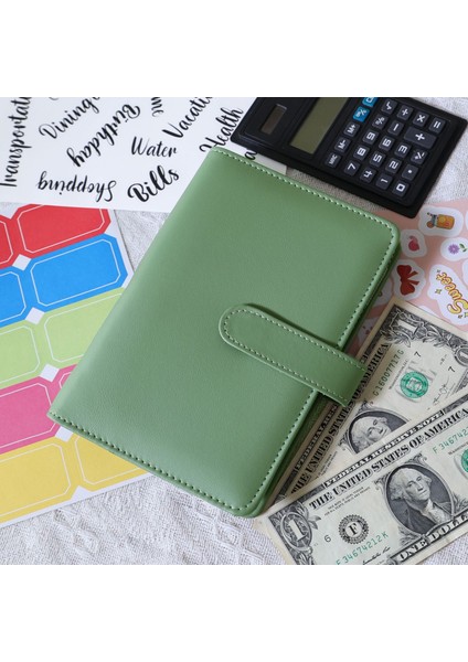 Sadece Kapak A6 Yeni Bütçe Planlayıcısı Nakit Zarf Tasarruf Para Finansal Yönetim Için 6 Delikli Bağlayıcı A6 Pu Gevşek Yaprak Defter Bağlayıcı Konut (Yurt Dışından)