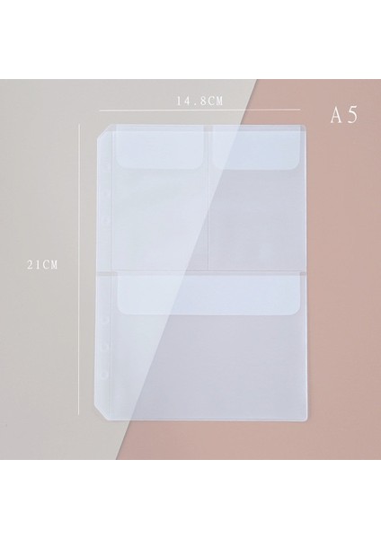 Üç Cepler A7 A4 B5 A5 A6 Etiket Gevşek Yaprak Saklama Çantası Sınıflandırma Etiket Pvc Depolama Kitap Etiket Bandı Dizüstü Bilgisayar Aksesuar Çantası (Yurt Dışından)