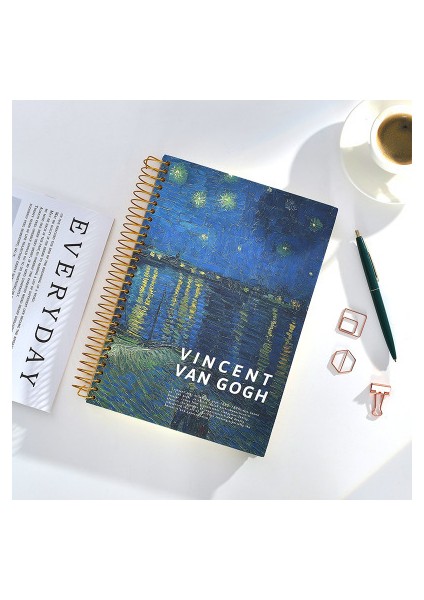 Yıldızlı Gece B5 Van Gogh Boyama 302 Sayfa B5 Süper Kalınlaşmak Dizüstü Dergisi Gevşek Yaprak Bobin Dergisi Gündem Kırtasiye Not Defteri (Yurt Dışından)