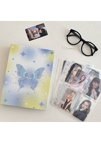 Set B Mınkys Orijinal Tasarım Kawaii Kelebek A5 Kpop Fotoğraflı Bağlayıcı Kitap Toplama Idol Fotoğraf Kartı Tutucu Fotocard Albümü Kırtasiye (Yurt Dışından) fiyatları