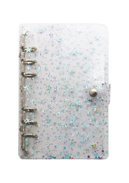 Temizle Yıldız A5 A5/a6 Glitter Pul Gevşek Yaprak Defter Iç Çekirdek Kapak 6 Yüzük Şeffaf Dosya Klasörü Bağlayıcı Halkası Kawaii Kırtasiye Tedarik (Yurt Dışından)