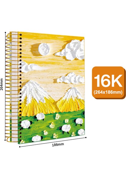Greenweed B5 Van Gogh Boyama 302 Sayfa B5 Süper Kalınlaşmak Dizüstü Dergisi Gevşek Yaprak Bobin Dergisi Gündem Kırtasiye Not Defteri (Yurt Dışından)