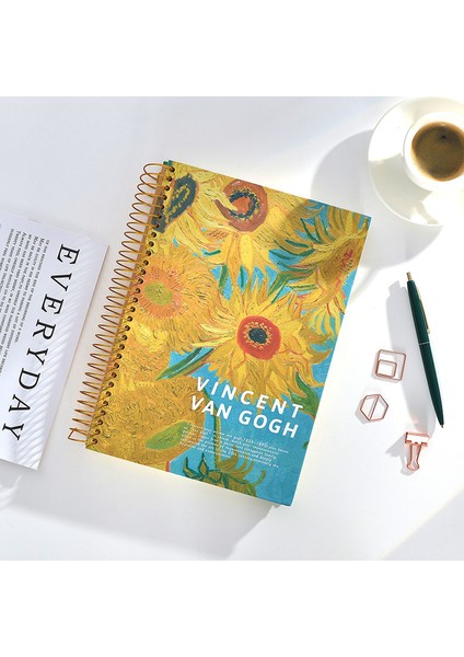 Greenweed B5 Van Gogh Boyama 302 Sayfa B5 Süper Kalınlaşmak Dizüstü Dergisi Gevşek Yaprak Bobin Dergisi Gündem Kırtasiye Not Defteri (Yurt Dışından) modelleri