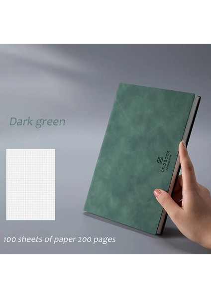 Koyu Yeşil A4 Defter A4 Kalınlaşmış Büyük Iş Süper Kalın Izgara Boş Izgara Günlüğü Cuaderno Defterler ve Günlükler Libretas Zeszyt Caderno (Yurt Dışından)