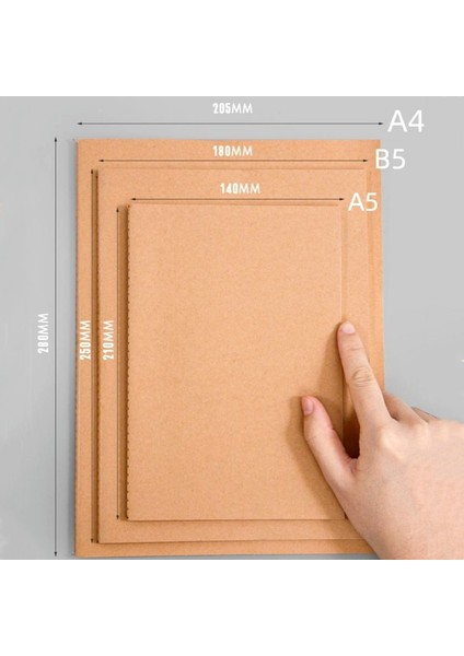 A4 Kraft Izgara A4/a5/b5 Eskiz Defteri Boş Izgara Çizgili Defter Çizim Boyama Grafiti Dizüstü Günlüğü Not Defteri Kırtasiye Okul Malzemeleri (Yurt Dışından)