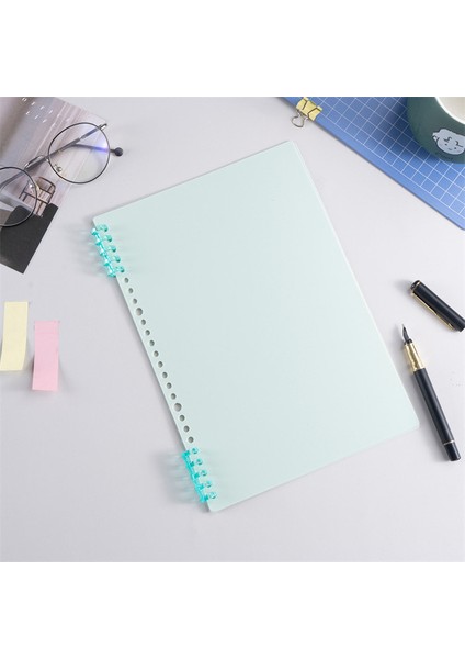 Klipsli Yeşil B5 A4 B5 A5 4 Adet Dıy Gevşek Yaprak Defter Dolum Spiral Kapak Dizin Kağıdı Iç Sayfalar Günlük Planlayıcı Çizgi Izgara Boş Gündem (Yurt Dışından)