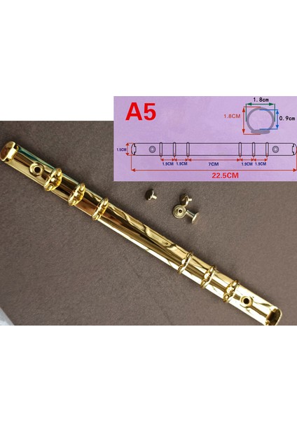Altın 15MM A6 6 Yüzük Siyah Gümüş Altın Gül Bronz 15/19/25/30 mm Çap A5 A6 A4 Halka Mekanizması (Yurt Dışından)