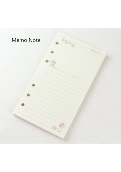 Not Not A5 45 Yaprak Kawaii A5 A6 Gevşek Yaprak Defter Kağıdı Dolum Spiral Ciltleyici Dizin Iç Sayfalar Aylık Haftalık Günlük Planlayıcı Gündem (Yurt Dışından)