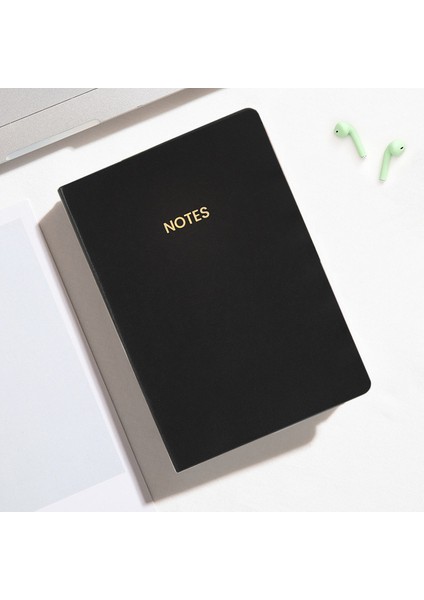 Siyah A6 Düz Basit Küçük A6 Mini Cep Defter Astarlı / Düz / Kare Günlük (Yurt Dışından)