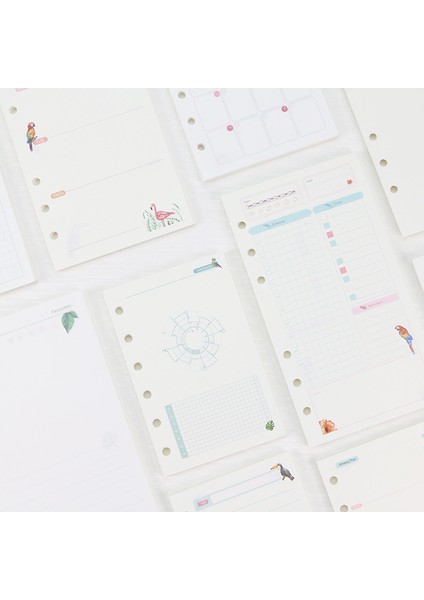 Sarı A7 45 Sayfa Kawaii A5 A6 A7 Gevşek Yaprak Defter Kağıdı Dolum Spiral Ciltleyici Dizin Iç Sayfalar Aylık Haftalık Günlük Planlayıcı Gündem (Yurt Dışından) fırsatları