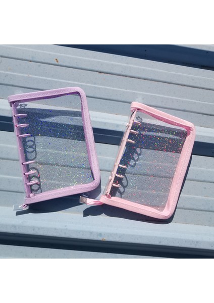 Mor A5 A5 Fermuar Bağlayıcı Kapak-Gevşek Yaprak Organizatör Günlüğü-Bullet Şeffaf Pvc Kılıf Fotoğraf Organizatör Kırtasiye Malzemeleri (Yurt Dışından) indirimleri