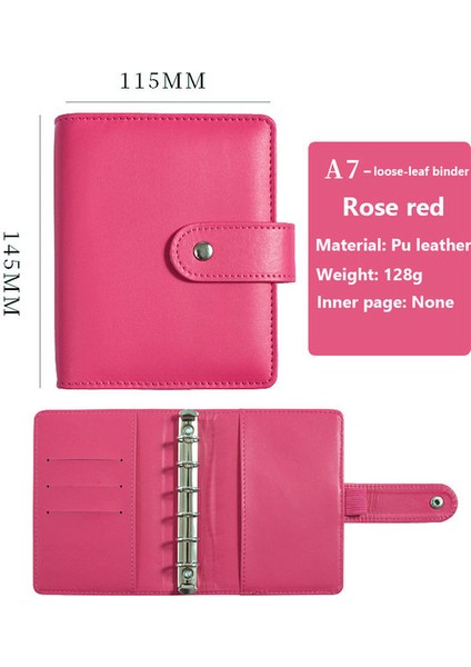 Pembe Iyi Malzeme A7 Pu Deri Bütçe Bağlayıcı Defter Nakit Zarflar Sistemi Seti Bağlayıcı Cepler Para Bütçe Tasarrufu Fatura Organizatör (Yurt Dışından)