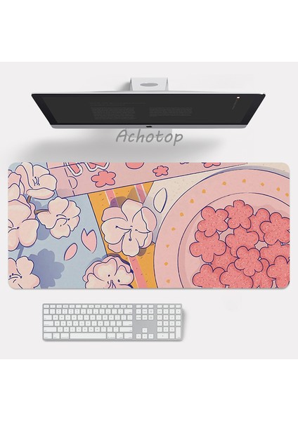 13 700X300X2MM Büyük Anime Pembe Mousepad Gamer Sevimli Kawaii Xxl Oyun Mouse Pad Kauçuk Otaku Kilitleme Kenar Büyük Moda Dizüstü Dizüstü Bilgisayar Masası Mat (Yurt Dışından) fiyatları