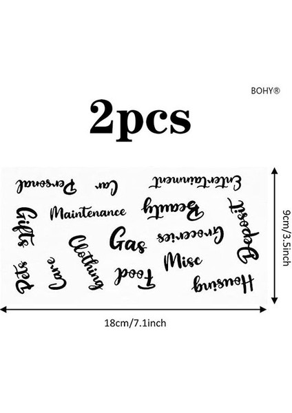 2 Adet Çıkartmalar A6 A6 Bütçe Bağlayıcı Günlüğü Planlayıcısı Finansal Planlama Organize Para Tasarrufu Dizüstü Zarf Organizatör (Yurt Dışından)