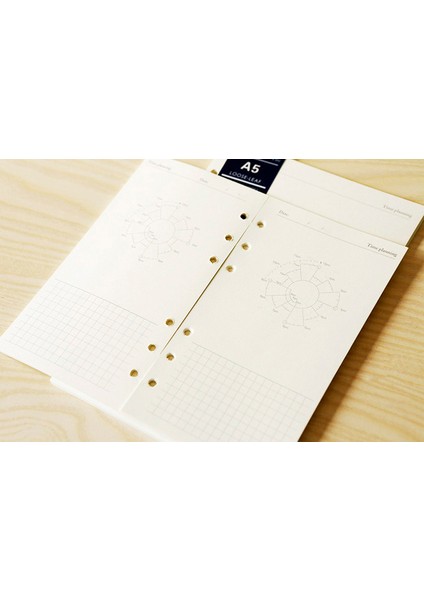 3 Zaman Mili A6 Aylık/haftalık/günlük Spiral A6 A5 A7 B5 A4 Halkalı Defter Günlük Kağıdı, Filofax Düzenleyici Dolgu (Yurt Dışından)