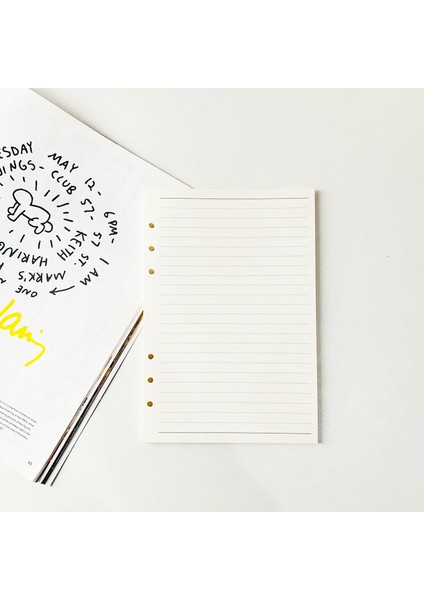 A5 Çizgili 6 Delikli Defter A5 A6 Iç Sayfa Dolum Kağıtları Çizgi Izgara Noktalar Yapılacaklar Listesi Günlük Haftalık Aylık Planlayıcı Kitap Içinde Kağıt (Yurt Dışından)