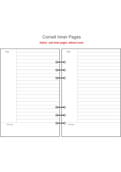 Cornell A6 Günlüğü 2023 A7 A6 A5 Şeffaf Gevşek Yaprak Bağlayıcı Defter Iç Çekirdek Kapak Not Defteri Dergisi Planlayıcısı Ofis Kırtasiye Malzemeleri (Yurt Dışından)