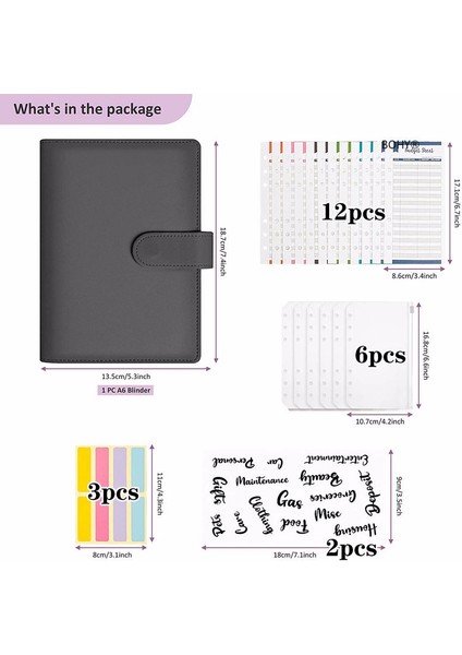 2 Adet Çıkartmalar A6 A6 Bütçe Bağlayıcı Günlüğü Planlayıcısı Finansal Planlama Organize Para Tasarrufu Dizüstü Zarf Organizatör (Yurt Dışından) fırsatları