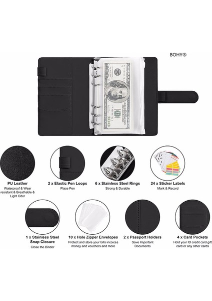 2 Adet Çıkartmalar A6 A6 Bütçe Bağlayıcı Günlüğü Planlayıcısı Finansal Planlama Organize Para Tasarrufu Dizüstü Zarf Organizatör (Yurt Dışından) indirimleri