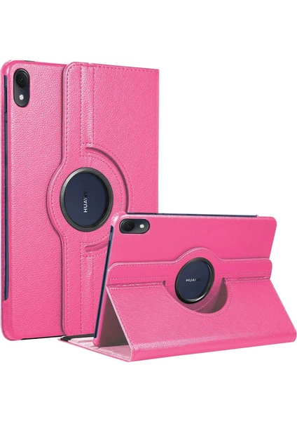 Huawei Matepad 11.5 Kılıf 360 Rotating Stand Deri Pembe