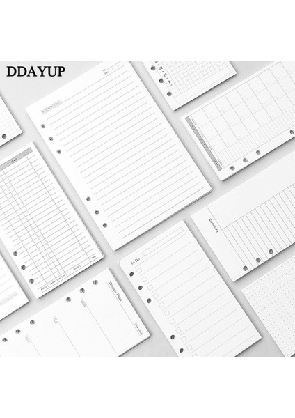 Style3 A5 A5 A6 Gevşek Yaprak Defter Dolum Spiral Ciltleyici Iç Sayfa Günlüğü Haftalık Aylık Planlayıcı Yapılacaklar Listesi Çizgi Nokta Izgara Iç Kağıt (Yurt Dışından)