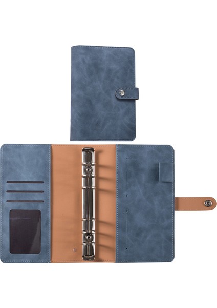 Mavi Kapak A6 A6 Bağlayıcı Bütçe Planlayıcısı Defter Kapakları Klasör A6 Boyutu 6 Delikli Bağlayıcı Cepler Plastik Bağlayıcı Fermuar Para Tasarruf Zarfı (Yurt Dışından)