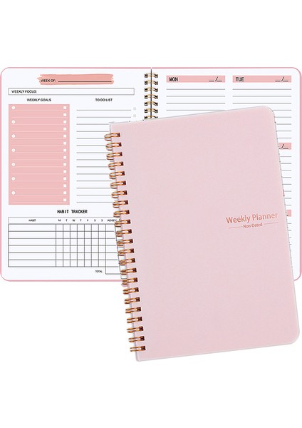 Mavi A5 2023 Defterler Gündem Planlayıcı Günlüğü Haftalık Spiral Organizatör Libretas A5 Defterler Aylık Program Filofax (Yurt Dışından) fiyatları