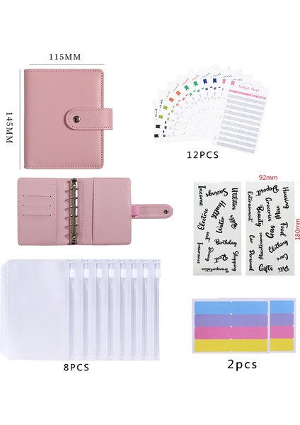 Mor A7 Küçük Bütçe Planlayıcısı Cüzdan ve Zip Zarf Mini Gevşek Yapraklı Bütçe Bağlayıcı Para Tasarrufu Için Nakit Sistemi Para Organizatör (Yurt Dışından)