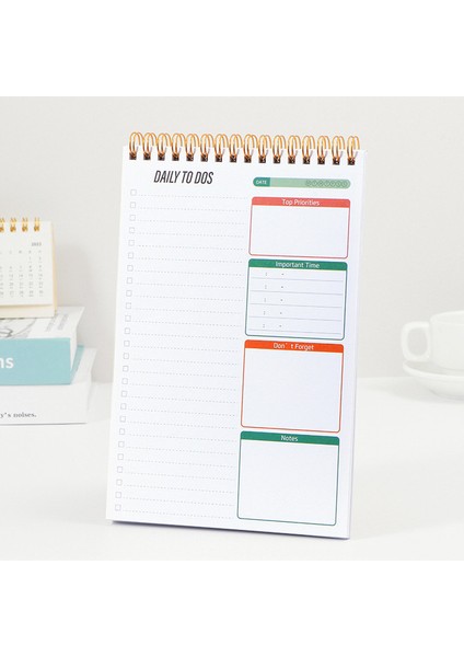 A5 9 Günlük Planlayıcı A5 Bobin Tam Ingilizce Zaman Yönetimi Yapılacaklar Listesi Takvim Verimlilik Kılavuzu Defterler Ofis Aksesuarları (Yurt Dışından)