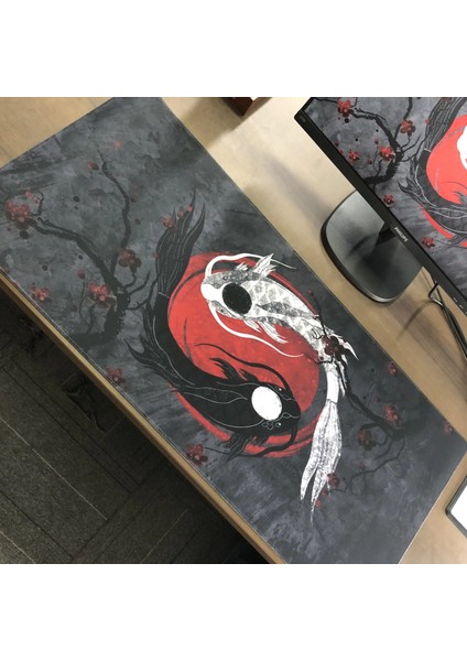 00326 Kedı 400X900X4MM Büyük Tai Chi Balık Mousepad Gamer Xxl Oyun Mouse Pad Kauçuk Su Geçirmez Büyük Dizüstü Dizüstü Bilgisayar Masası Mat Oyun Nötr Fare Mat (Yurt Dışından) indirimleri