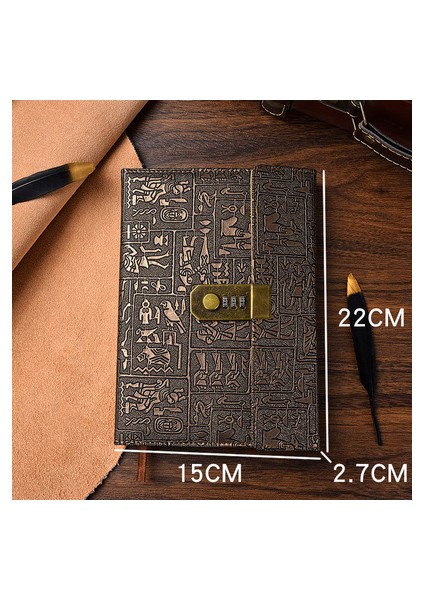 A5 Üç Kat 200 Sayfa Okul Ofis Ekipmanları 200 Sayfa Kitap Not Defteri Kilitli Avrupa Retro Dizüstü Basit El Kitabı A5 A6 B5 (Yurt Dışından)