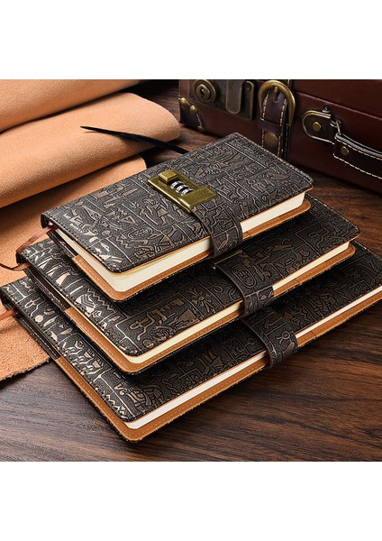 A5 Üç Kat 200 Sayfa Okul Ofis Ekipmanları 200 Sayfa Kitap Not Defteri Kilitli Avrupa Retro Dizüstü Basit El Kitabı A5 A6 B5 (Yurt Dışından) fiyatları