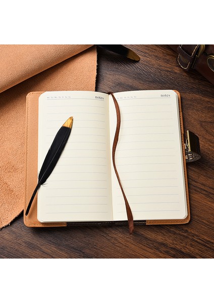 A5 Üç Kat 200 Sayfa Okul Ofis Ekipmanları 200 Sayfa Kitap Not Defteri Kilitli Avrupa Retro Dizüstü Basit El Kitabı A5 A6 B5 (Yurt Dışından) indirimleri