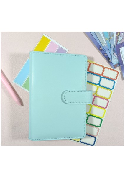 Mavi A7 45 Sayfa Kawaii A5 A6 A7 Gevşek Yaprak Defter Kağıdı Dolum Spiral Ciltleyici Dizin Iç Sayfalar Aylık Haftalık Günlük Planlayıcı Gündem (Yurt Dışından)