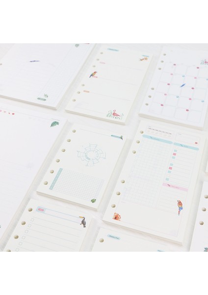 Mavi A7 45 Sayfa Kawaii A5 A6 A7 Gevşek Yaprak Defter Kağıdı Dolum Spiral Ciltleyici Dizin Iç Sayfalar Aylık Haftalık Günlük Planlayıcı Gündem (Yurt Dışından) modelleri